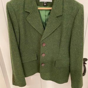 Green Contemporaine Wool Blazer